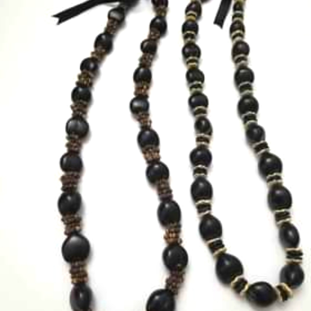 Dark Brown Kukui Nut Lei